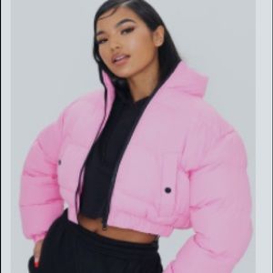 CROPPED PINK PUFFER